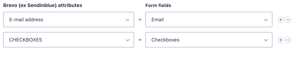 Category attributes mapping in Brevo