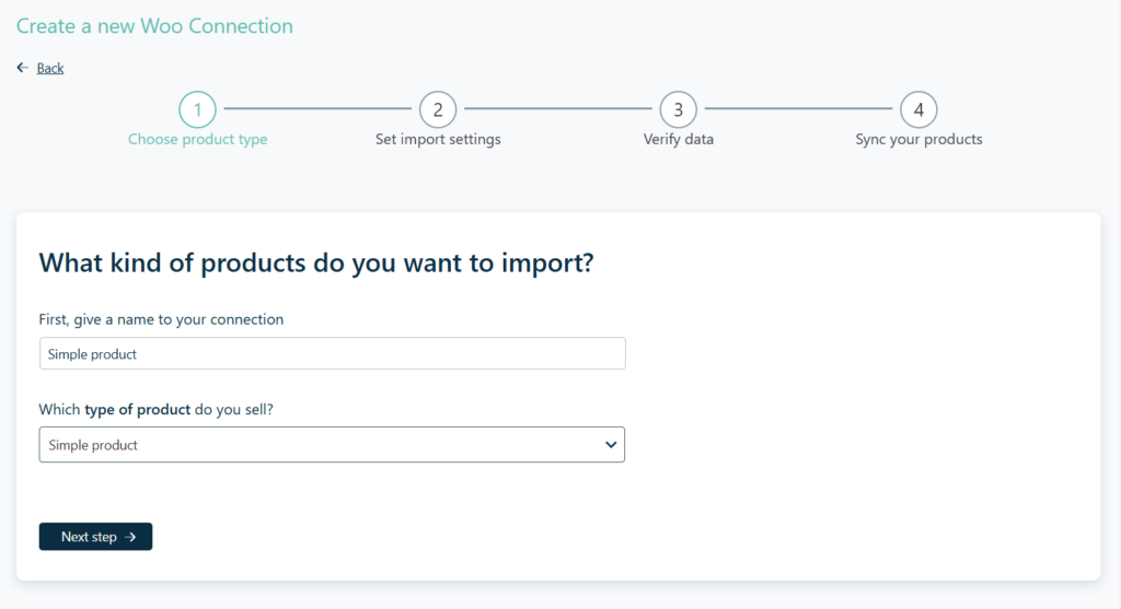 Air WP Sync for WooCommerce - type de produits