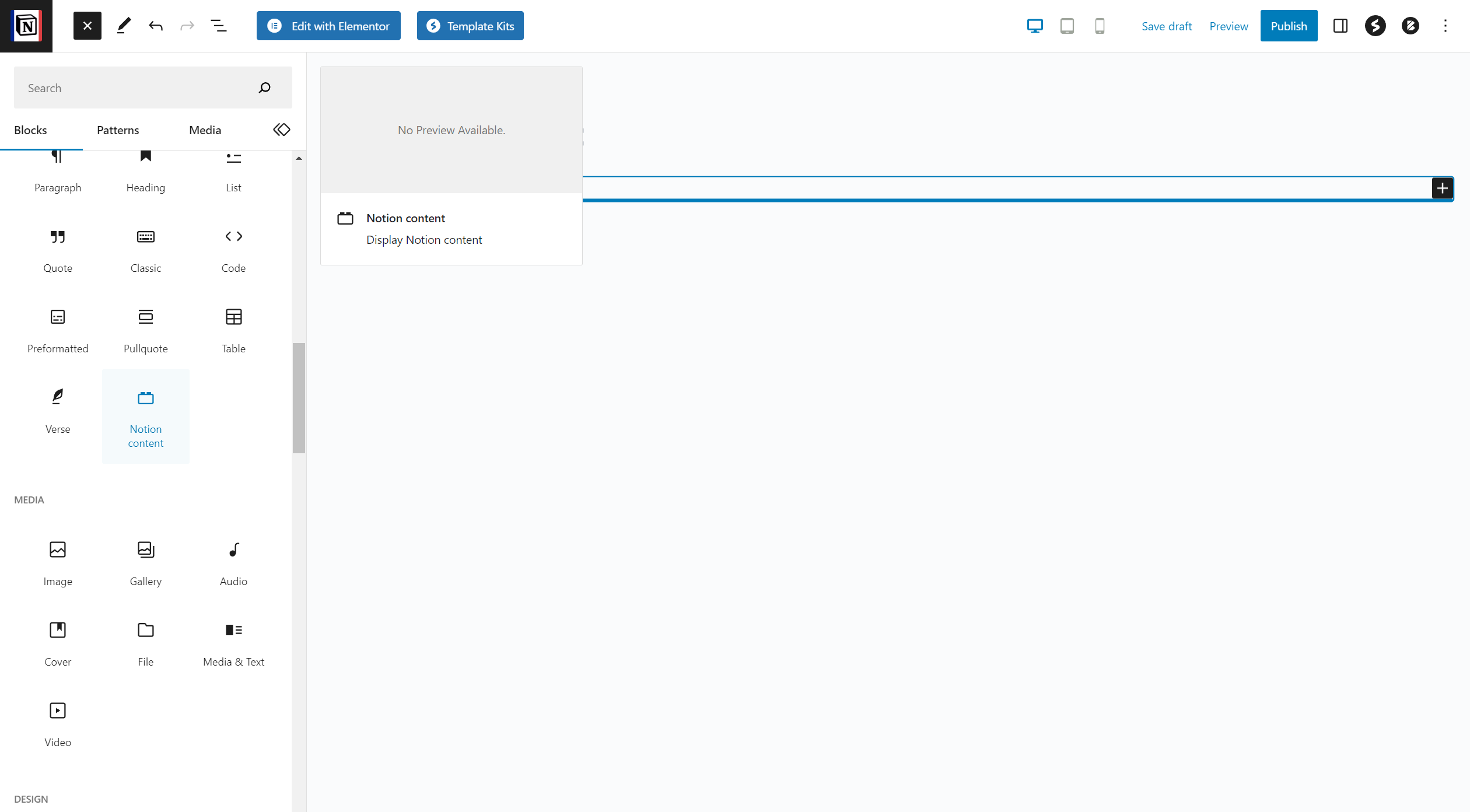 Option de destination Shortcode dans Notion WP Sync
