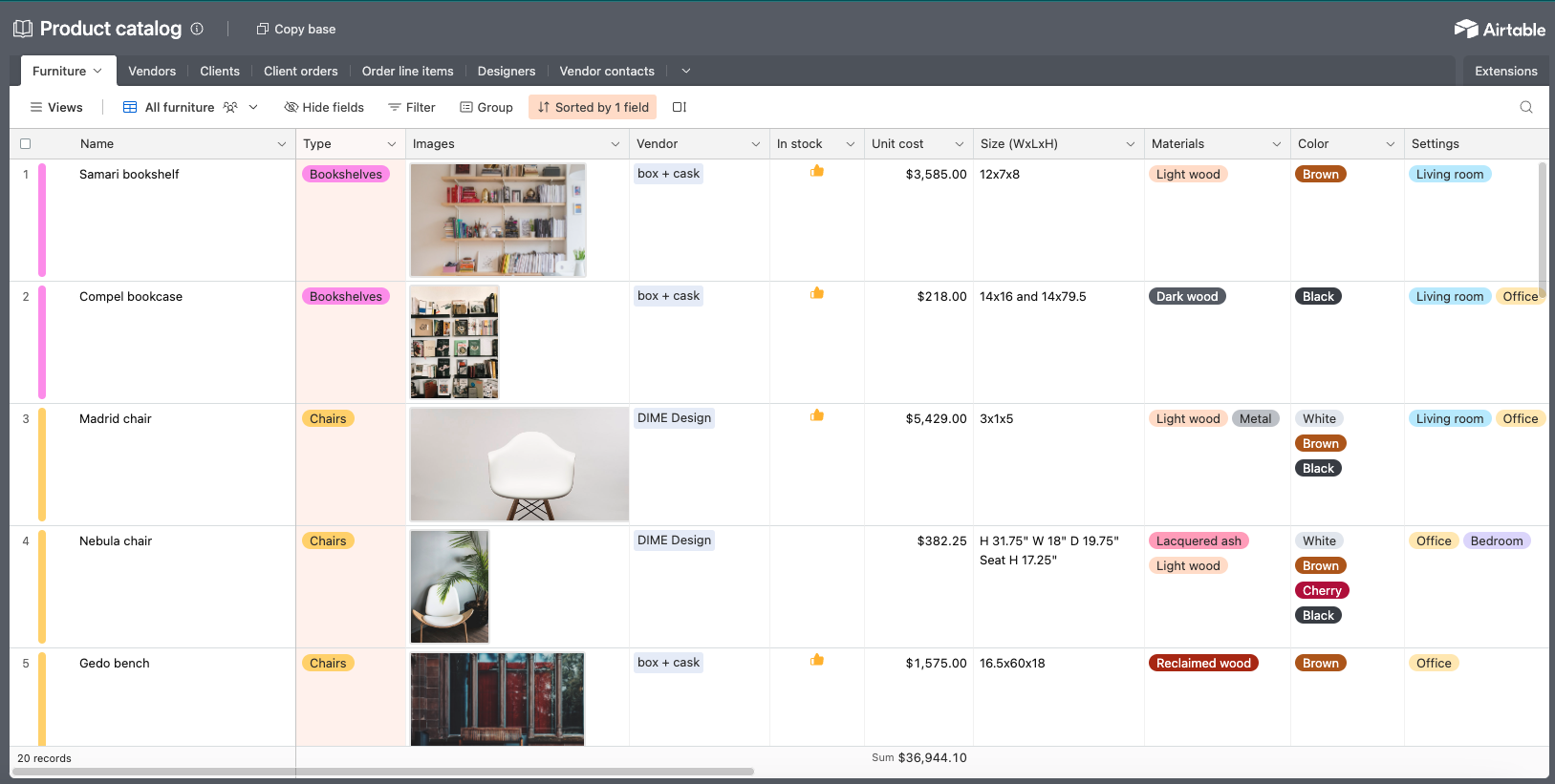 Airtable for Manage your Store in Airtable