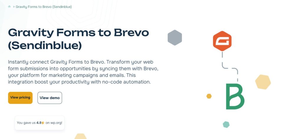 Présentation Gravity Forms to Brevo