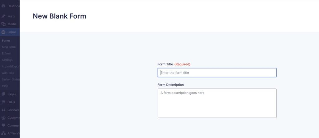 Create new Gravity subscription form